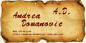 Andrea Domanović vizit kartica
